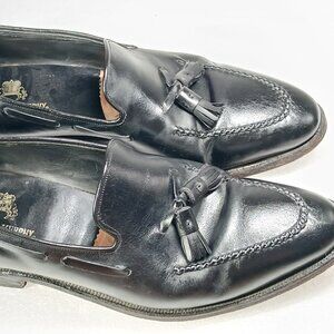 Johnston & Murphy Crown Aristocraft Black Tassel Loafers Mens 12 USA Made VGUC